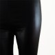 Leggings Style Cuir avec Bouton