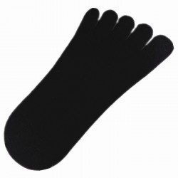 Socquettes à doigts INVISIBLE Noir Mixte T.U.