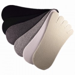 Pack de 6 Paires Socquettes à doigts INVISIBLE Assorties Mixte T.U.