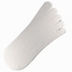 Pack de 2 Paires Socquettes à doigts INVISIBLE Blanc Mixte T.U.