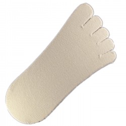 Pack de 2 Paires Socquettes à doigts INVISIBLE Beige Mixte T.U.