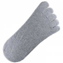 Pack de 2 Paires Socquettes à doigts INVISIBLE Gris Mixte T.U.