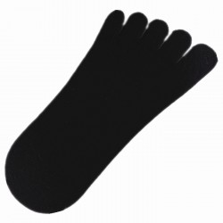 Pack de 2 Paires Socquettes à doigts INVISIBLE Noir Mixte T.U.