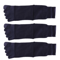 Pack de 3 Paires Chaussettes à doigts Bleu foncé T.U. Mixte