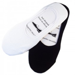 Pack de 2 Paires Socquettes Invisible Coton Anti-dérapant