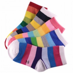 Pack de 5 Paires Chaussettes Enfant Rayée Multicolores Mixte