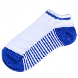 Socquettes Blanc/Bleu Rayée Garçon