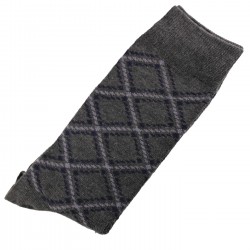 Pack de 2 Paires Chaussettes Homme Classique Coton Gris Anthracite