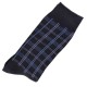 Pack de 2 Chaussettes Carreaux Homme Classique Coton Bleu Marine