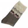 Chaussettes Femme Coton bicolore Blanc/Gris