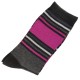 Pack de 2 Paires Chaussettes Mixte Coton Rayée Multicolore