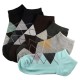 Pack de 6 Paires Socquettes Assorties Coton Femme Ecossais T.U.