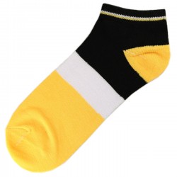 Pack de 3 Paires Socquettes Coton Tricolore Mixte T.U. Jaune