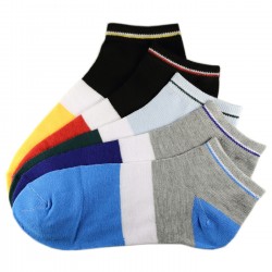 Pack de 12 Paires Socquettes Assorties Coton Tricolore Mixte T.U.