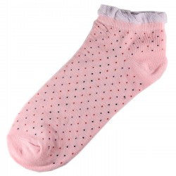 Pack de 3 Paires Socquettes Coton Petits Pois Femme T.U. Rose Dragée