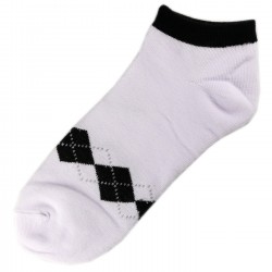 Pack 3 Paires Socquettes Coton Ecossais Mixte T.U. Blanc