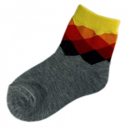 Pack de 3 Paires Chaussettes Garçon Coton Motifs Ecossais Gris