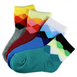 Pack de 4 Paires Chaussettes Assorties Garçon Coton Motifs Ecossais