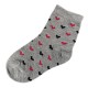 Pack de 6 Paires Chaussettes Assorties Fille Coton Motifs Petits Coeurs