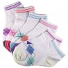 Pack de 6 Paires Chaussettes Assorties Fille Coton Motifs Ecossais