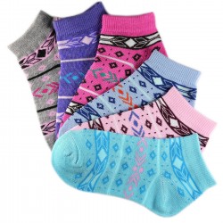 Pack de 12 Paires Chaussettes Assorties Fille Coton Motifs Nordiques