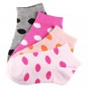 Pack de 12 Paires Chaussettes Assorties Fille Coton Motifs Petits Pois