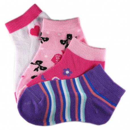 Pack de 4 Paires Chaussettes Assorties Fille Coton