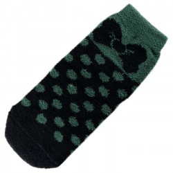 Pack de 3 Paires Chaussettes Chaudes Polaire Motif Noeud Papillon Vert