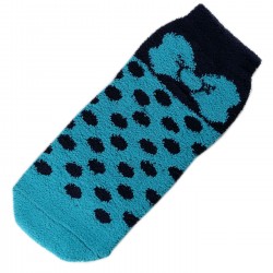 Pack de 3 Paires Chaussettes Chaudes Polaire Motif Noeud Papillon Bleu Canard