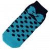 Chaussettes Chaudes Polaire Motif Noeud Papillon Bleu Canard