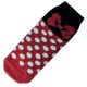 Chaussettes Chaudes Polaire Motif Noeud Papillon Rouge