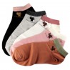 Pack de 5 Paires Socquettes Assorties Motif Chat Femme T.U.