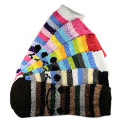 Pack de 6 Paires Chaussettes Chaudes Motif Happy Smile T.U.