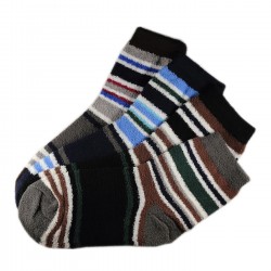 Pack de 4 Paires Chaussettes Chaudes Assorties Polaire Motif Rayée T.U.