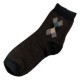 Pack de 4 Paires Chaussettes Chaudes Assorties Polaire Motif Losange T.U.