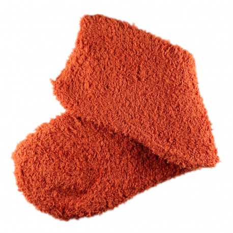 Pack de 2 Paires Chaussettes Chaudes Polaires T.U. Orange brûlée