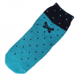 Pack de 2 Paires Chaussettes Chaudes Polaires Motif Papillon et Petit Pois T.U.