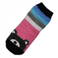 Pack de 6 Paires Chaussettes Chaudes Motif Nounours T.U.