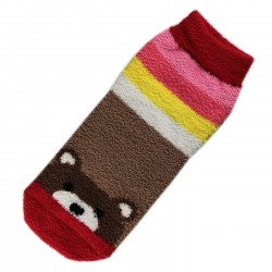 Pack de 2 Paires Chaussettes Chaudes Polaires Motif Nounours T.U.