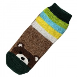 Pack de 2 Paires Chaussettes Chaudes Polaires Motif Nounours T.U.