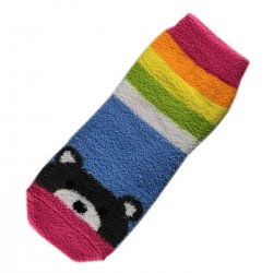 Pack de 6 Paires Chaussettes Chaudes Motif Nounours T.U.