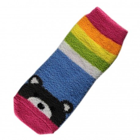 Pack de 6 Paires Chaussettes Chaudes Motif Nounours T.U.