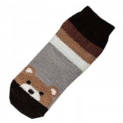 Pack de 2 Paires Chaussettes Chaudes Polaires Motif Nounours T.U.