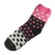 Pack de 6 Paires Chaussettes Chaudes Assorties Polaire Motif Petit Pois T.U.