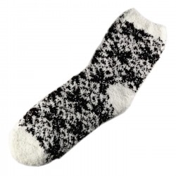 Pack de 2 Paires Chaussettes Chaudes Polaire Mixte Motif Nordique T.U.