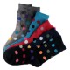 Pack de 6 Paires Chaussettes Chaudes Mixte Motif Petit Pois T.U.