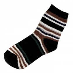 Pack de 2 Paires Chaussettes Chaudes Polaire Motif Rayée T.U.