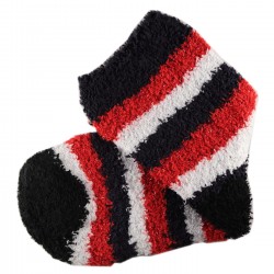 Pack de 2 Paires Chaussettes Chaudes Polaire Motif Rayée