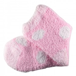 Pack de 2 Paires Chaussettes Chaudes Polaire Motif à Pois