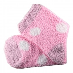 Pack de 2 Paires Chaussettes Chaudes Polaire Motif à Pois